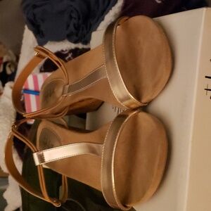 Style & Co. Sandals Rose Gold Wedges